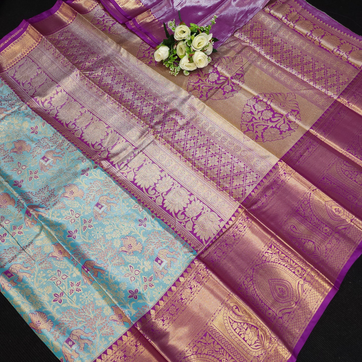 Semi Kanchi Pattu Tissue Saree
