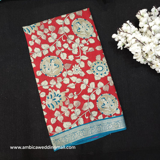 Kalamkari Dola Silk Saree