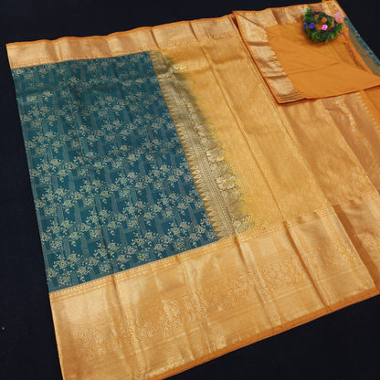 Resham Mix Kanchi Pattu Checks Sarees