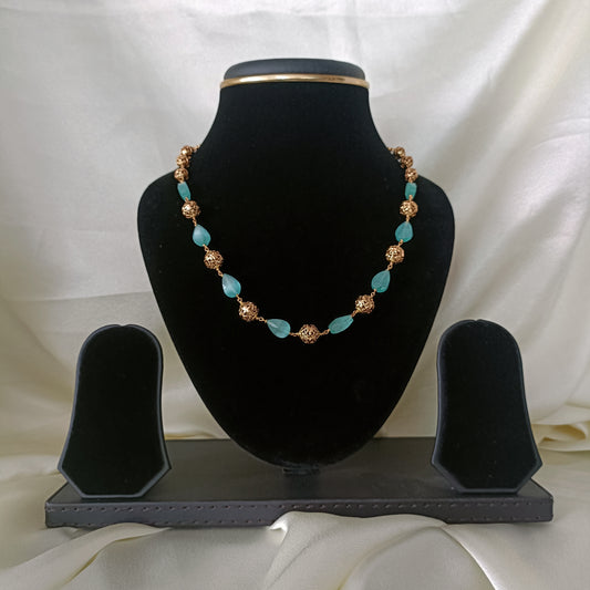 Elegant Sea Green Beads Maala