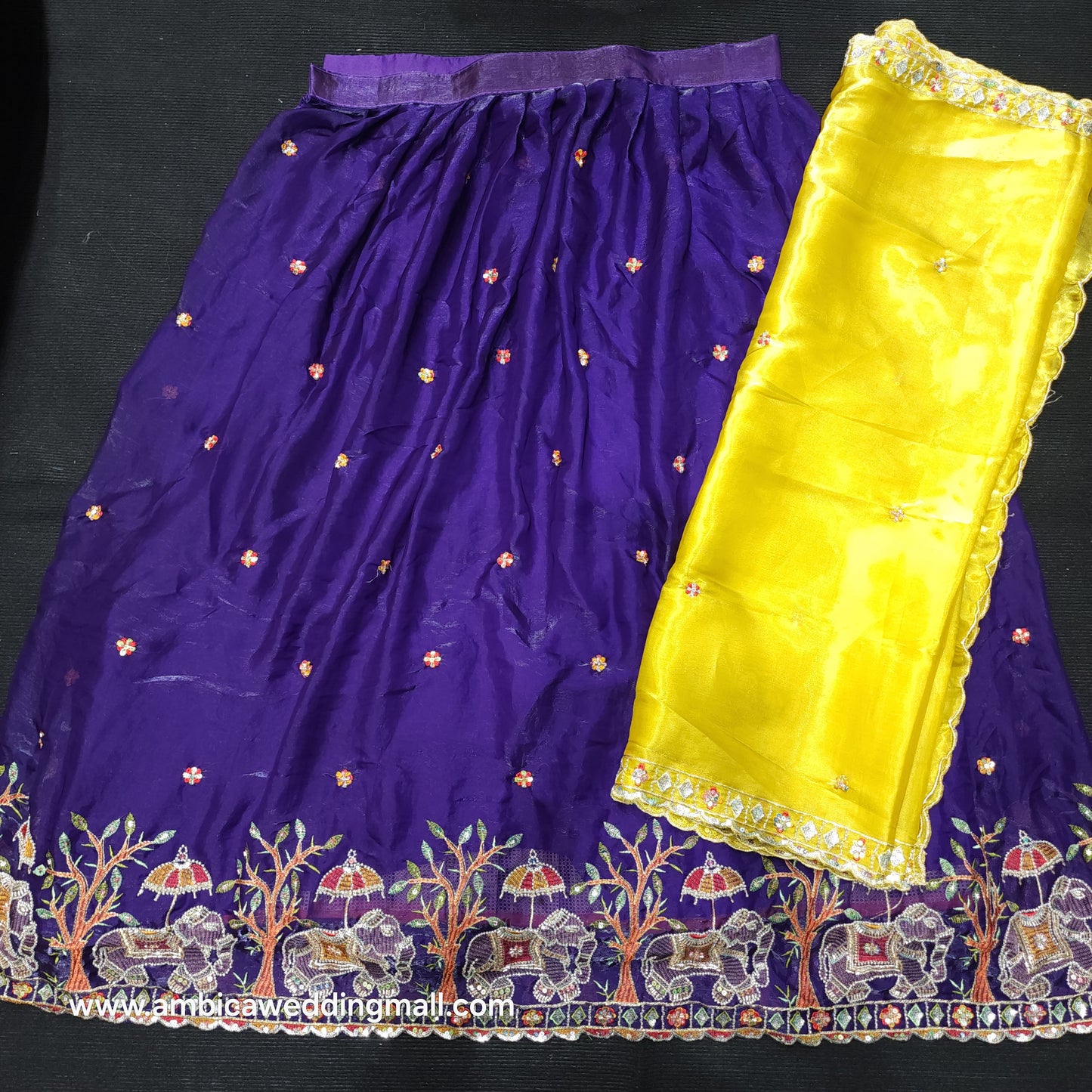 Semi Stitched Embroidery Work Lehenga Choli