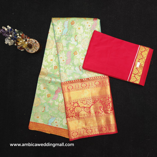 Buy Stunning Kanchi pattu mix Lehenga [Free Size]