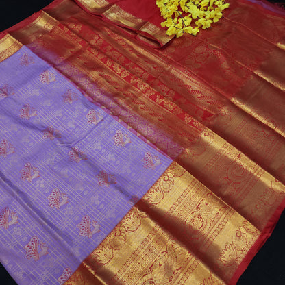 Special Lavender Semi Kanchi Pattu Saree