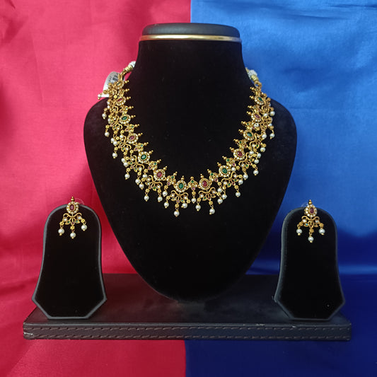 Beautiful Nakshi Short Necklace