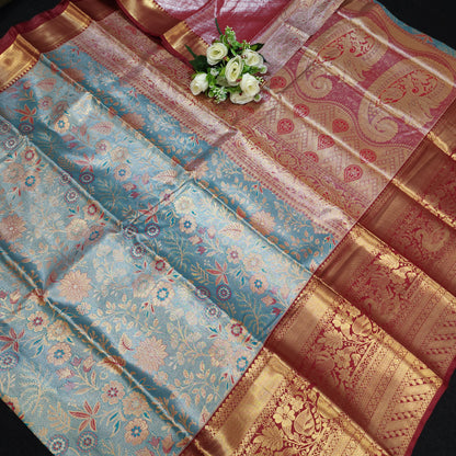 Semi Kanchi Pattu Tissue Saree