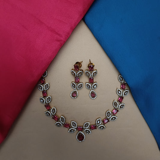 Beautiful Mini Haaram In Red Stone