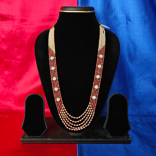 Beautiful Maroon Coloured Honex Necklace