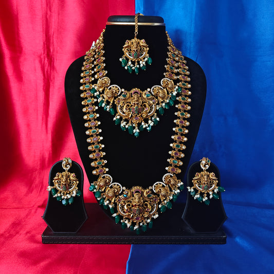 Beautiful Nakshi Combo Set With Laxmi Idol