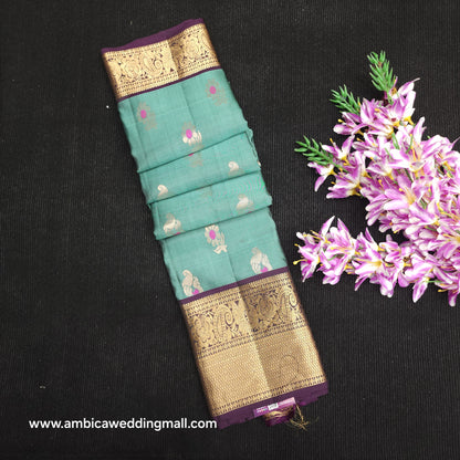 Handloom Kanchi Pattu Butta Light Weight Saree