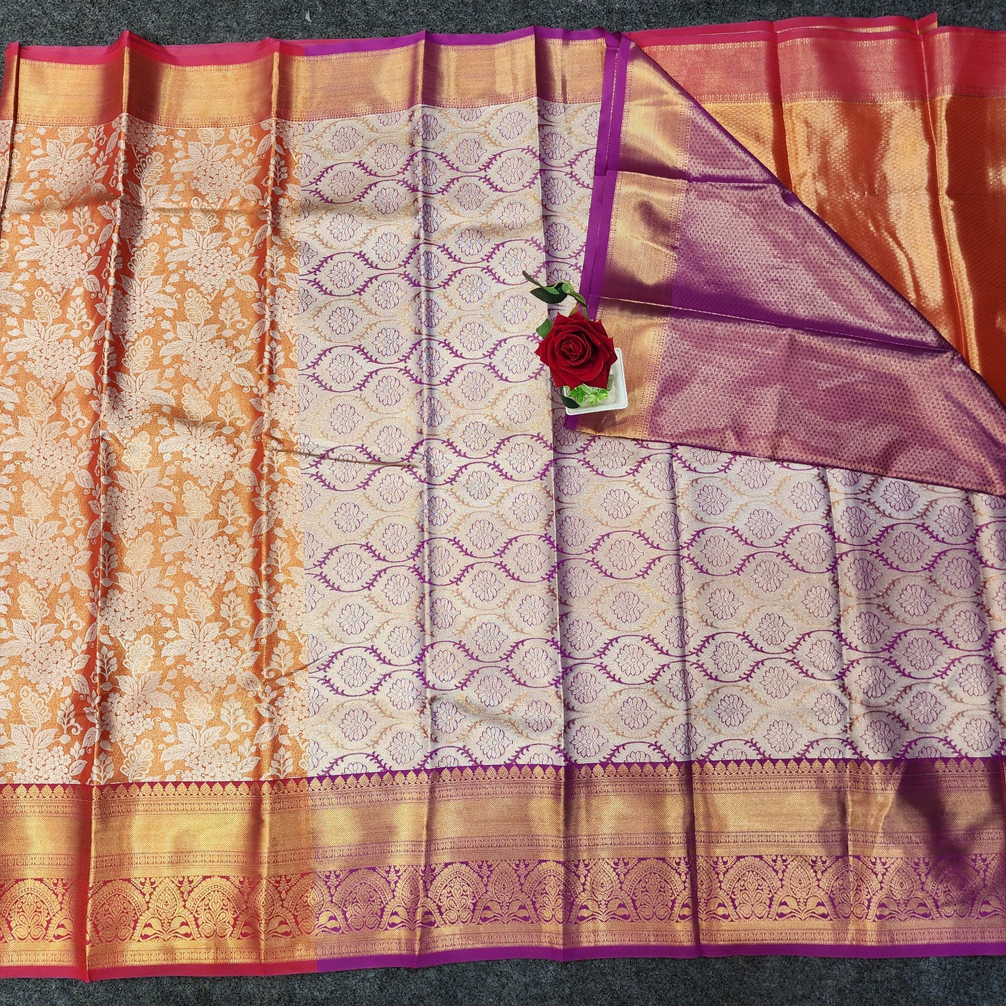 1 Gram Gold Zari mix pattu sarees 😍