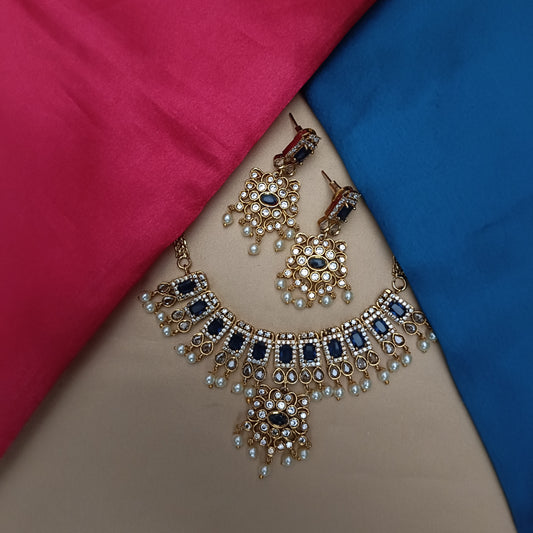 Beautiful Mini Haaram In Blue Stone