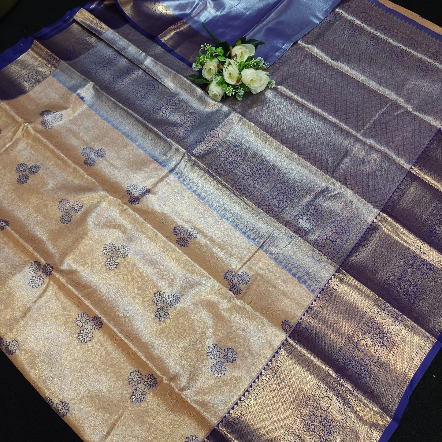 Semi Kanchi Pattu Tissue Saree