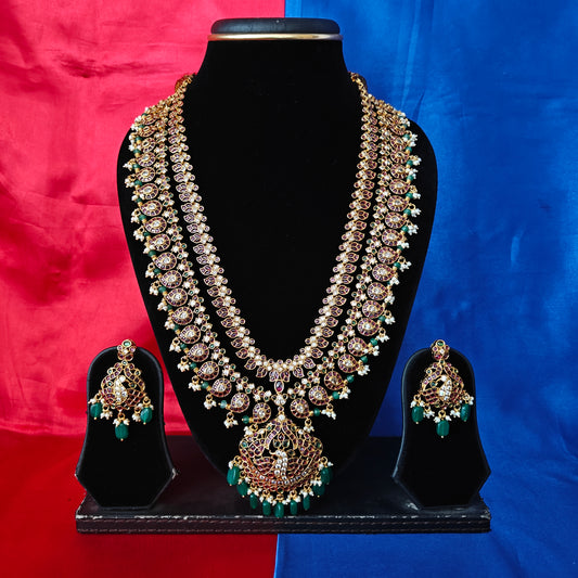 Beautiful Jadau Kundan Layered Long Necklace