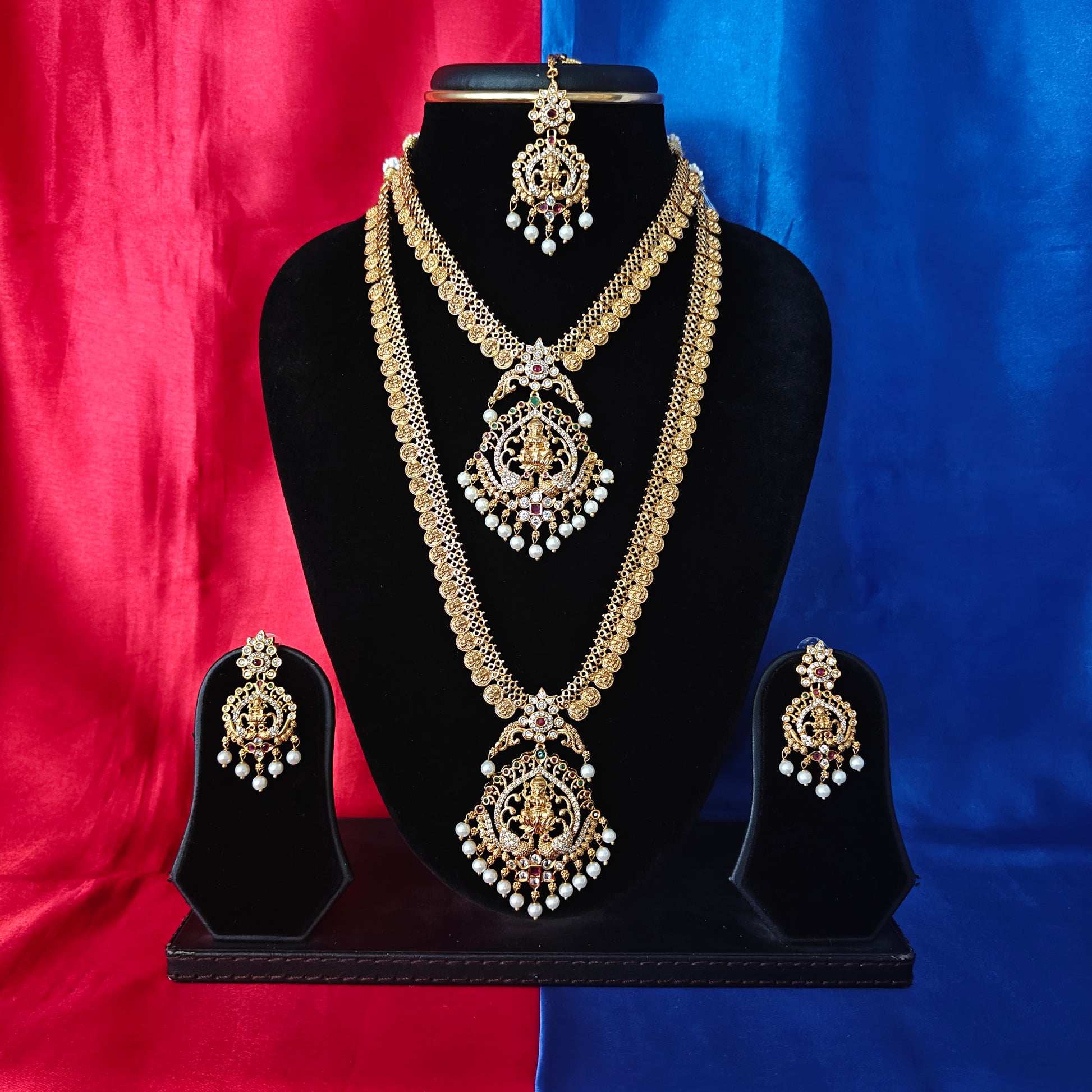 Beautiful Nakshi Combo Set With Laxmi Idol - Ambica Wedding Mall