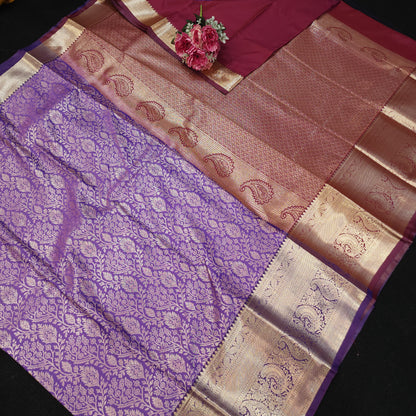 Resham Brocade Semi Kanchi Pattu Saree