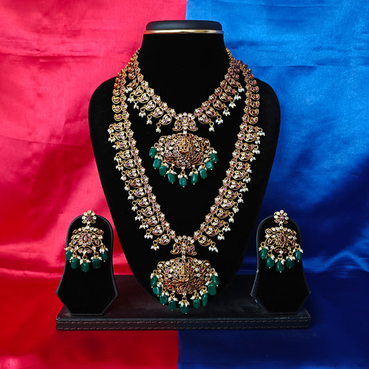 Beautiful Jadau Kundan Combo Set