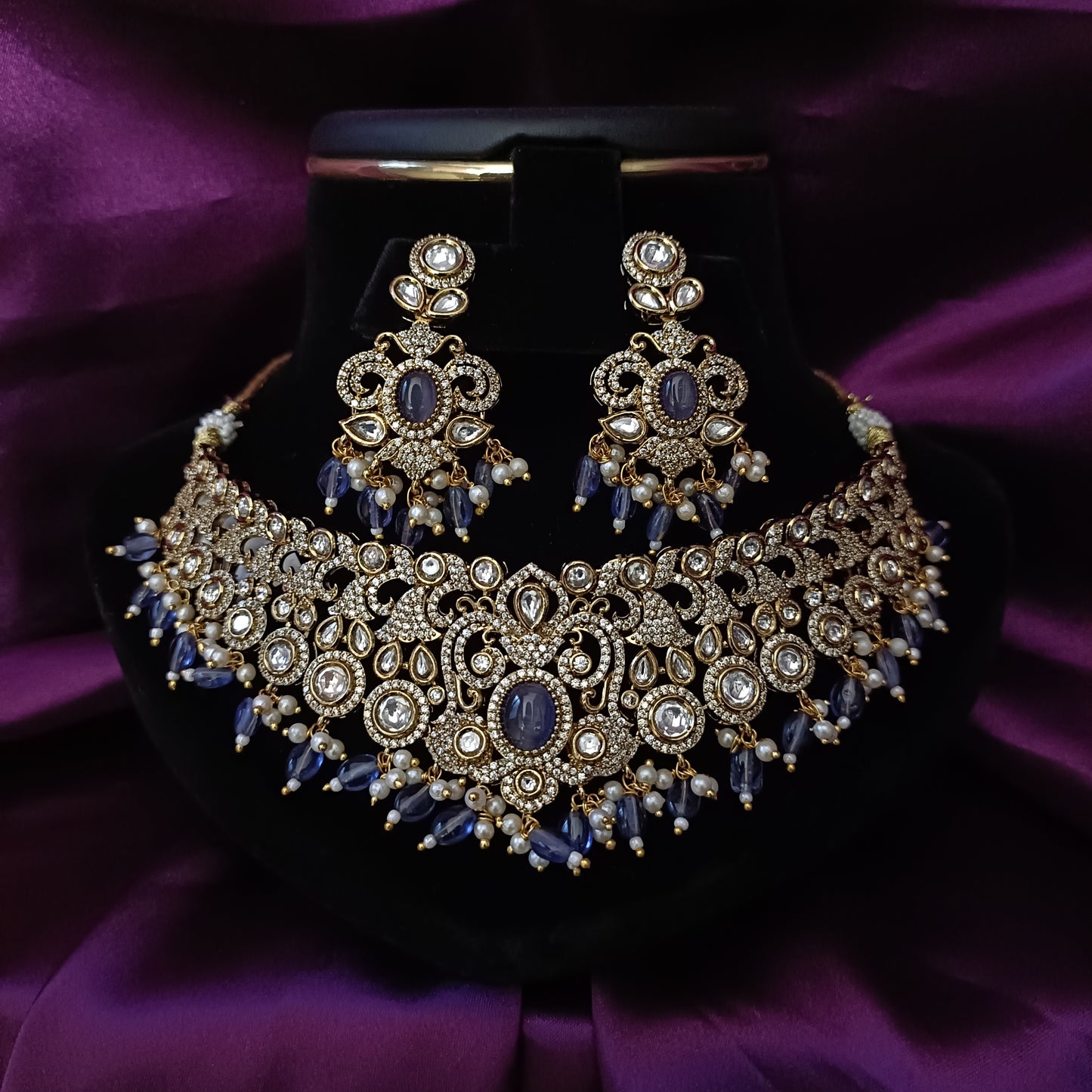 Beautiful Purple Studded Victorian Choker