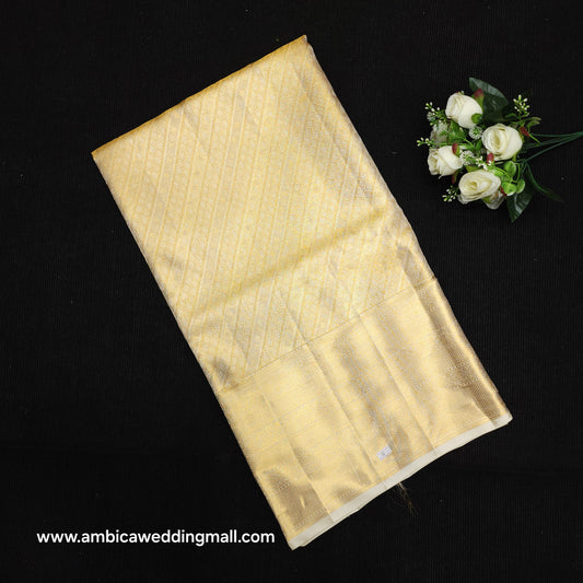 Pure 2G Jariwarp Brocade Handloom Tissue Sarees