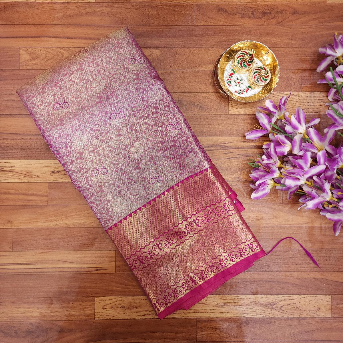 1 Gram Gold Semi Pattu Saree