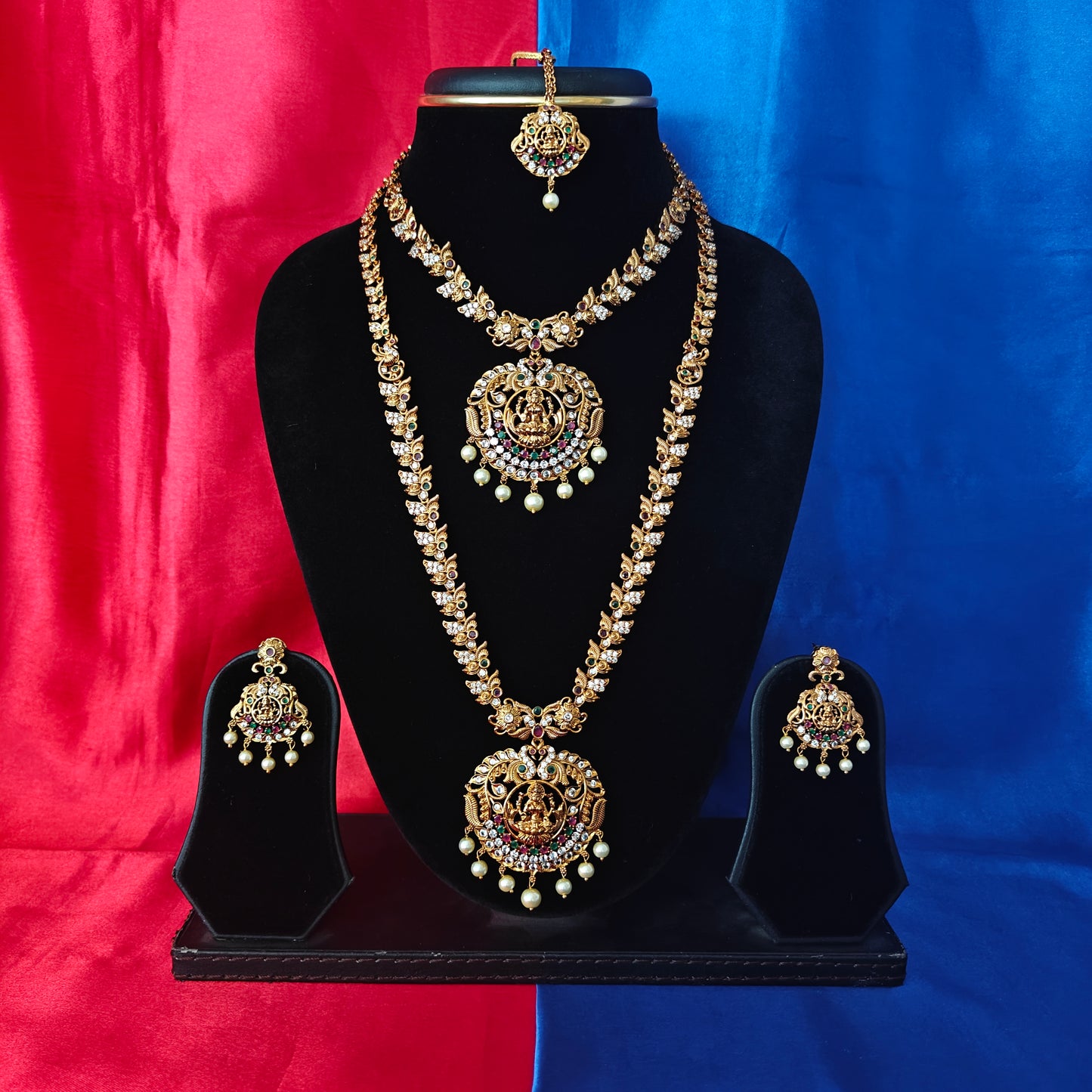 Beautiful Nakshi Combo Set With Laxmi Idol - Ambica Wedding Mall