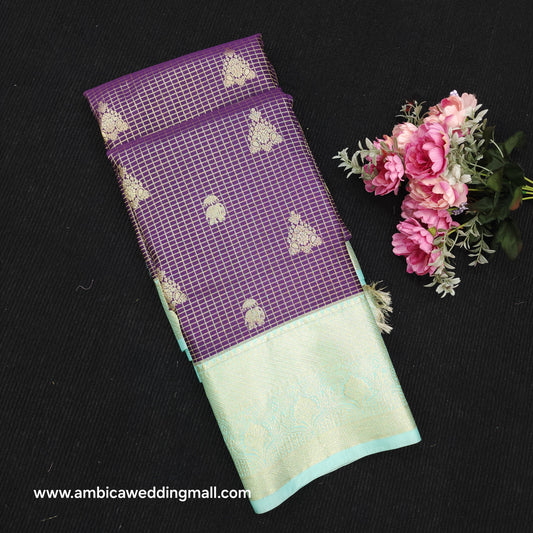 Resham Mix Kanchi Pattu checks Sarees