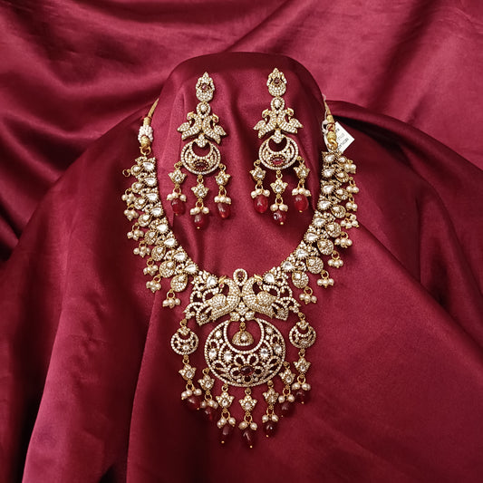 Beautiful Chandbali Victorian Short Necklace