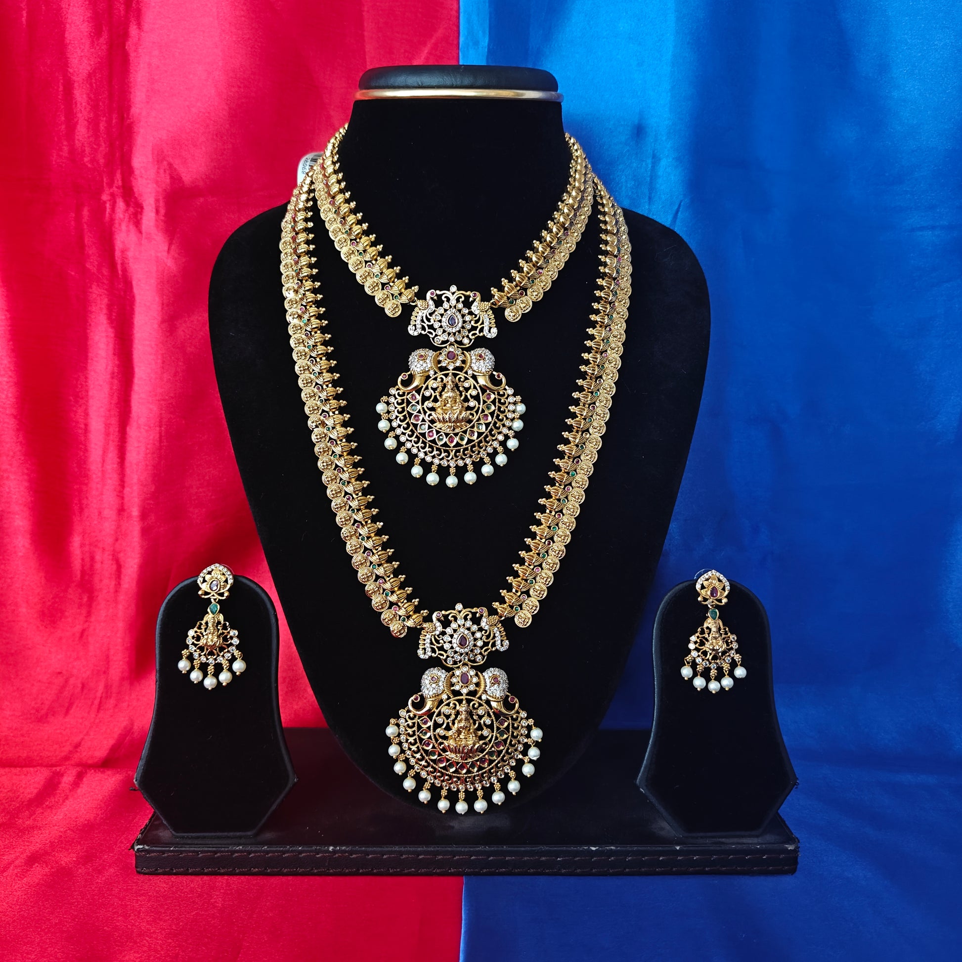 Beautiful Nakshi Combo Set With Laxmi Idol - Ambica Wedding Mall