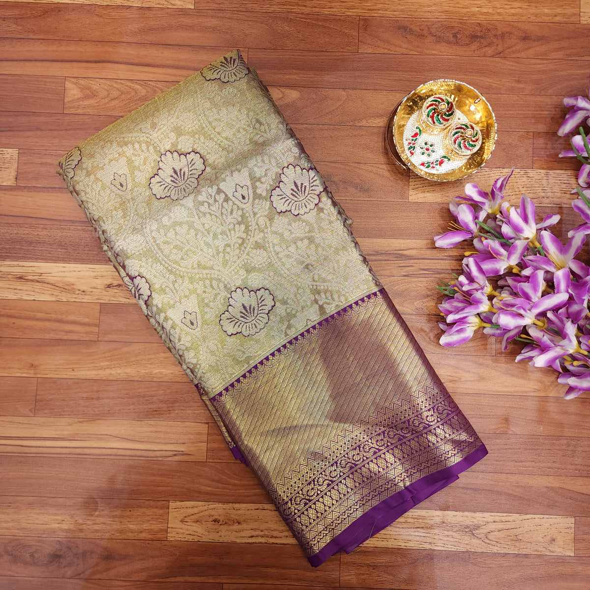 1 Gram Gold Semi Pattu Saree