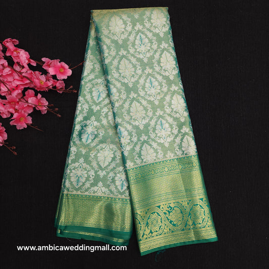 ✨️Semi Kanchi Pattu One Gram Gold Saree💫