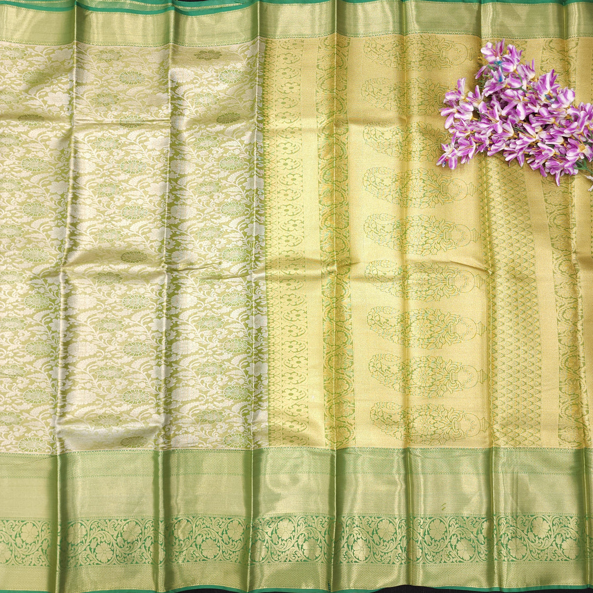 1 Gram Gold zari semi kanchi pattu saree✨️