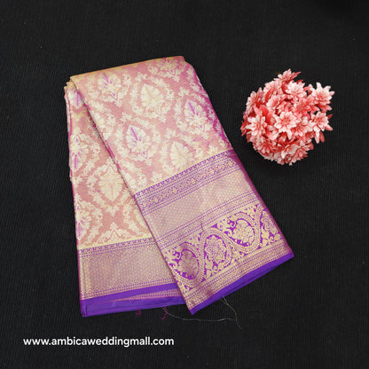 ✨️Semi Kanchi Pattu One Gram Gold Saree💫
