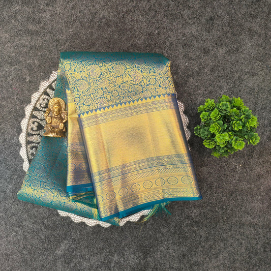 Kanchi Pattu Bridal Pure Zari Saree