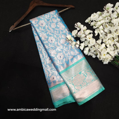 Banaras fancy Pastel combination sarees 😍