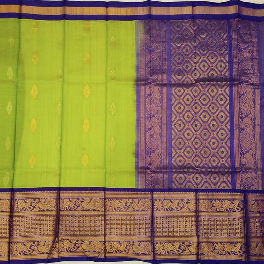 Pure Kuppadam Handloom kuttu kanchi big Border saree